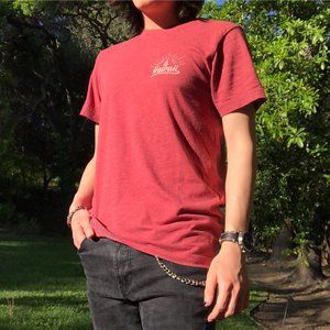 Red and White Burgundy Volcom Hawaii Tee Shirt